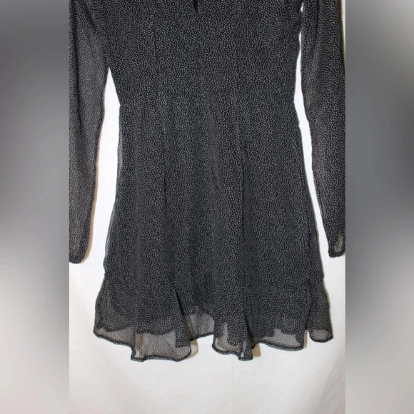 Women’s Abercrombie & Fitch Mini Polka Dot Wrap Summer Sheer Sleeve Dress Small - Picture 14 of 16